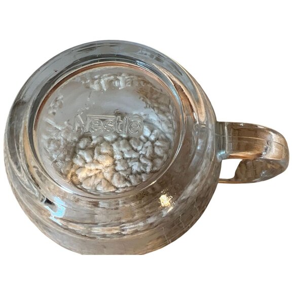 Vintage Nestle World Globe Etched Clear Glass Coffee Mug Tea Cup 1970s - Picture 5 of 5